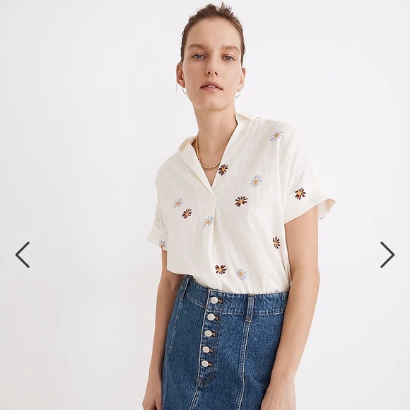Madewell Tops - Madewell Daisy embroidery top XS